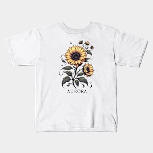 Aurora Sunflower Kids T-Shirt